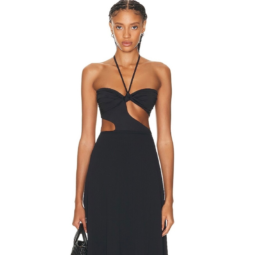 Johanna Ortiz Black Baboon Call Halter-neck Swimsuit Size XL New With Tags - Picture 2 of 12